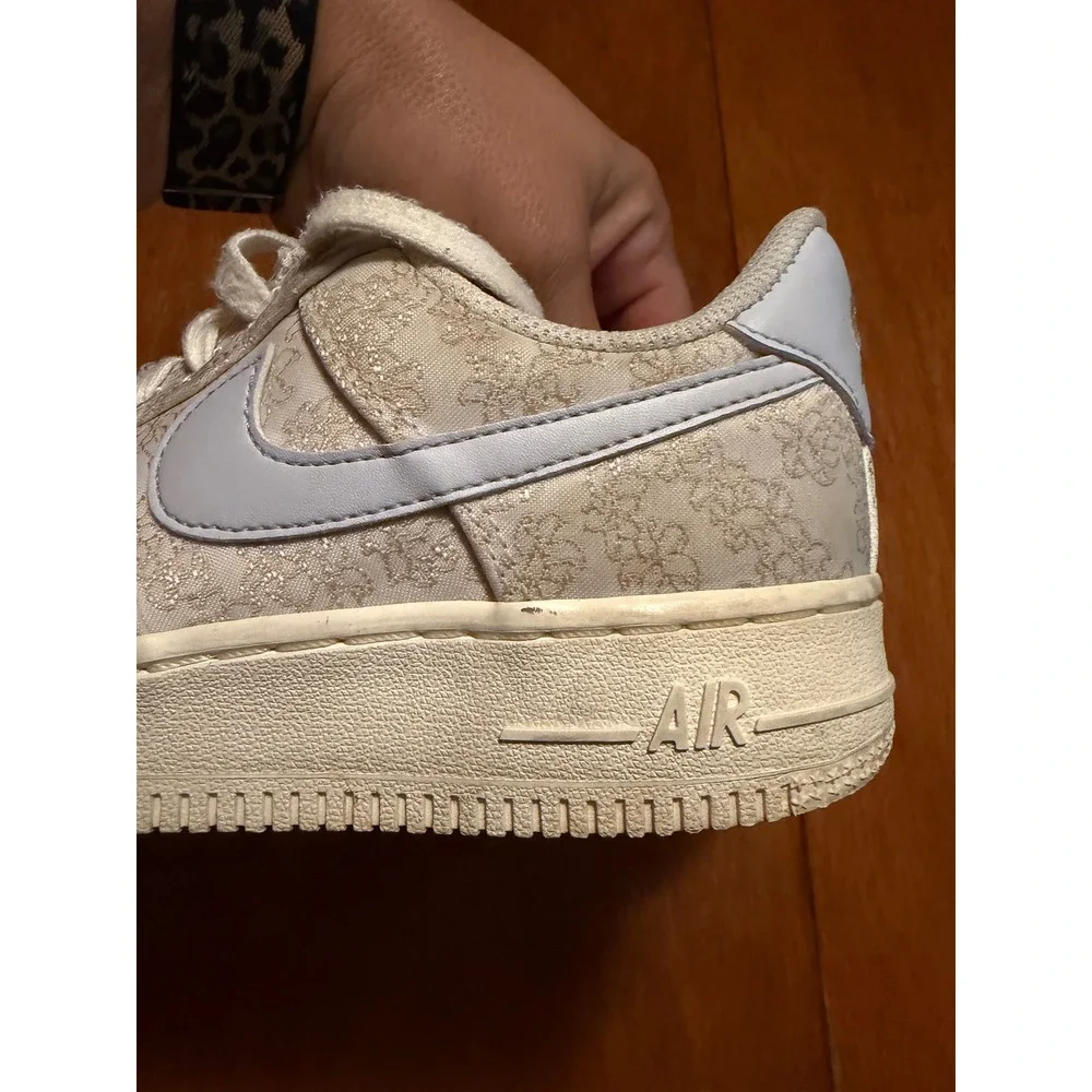 Nike Air Force 1 Low Floral Brocade‎ Cream Tan Shoes DR6402-900 Womens 5